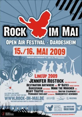 Bild: Alternativ rocken- Mit der Band Jennifer Rostock und Ökostrom - Rock im Mai Festival 2009 am 15. & 16. Mai