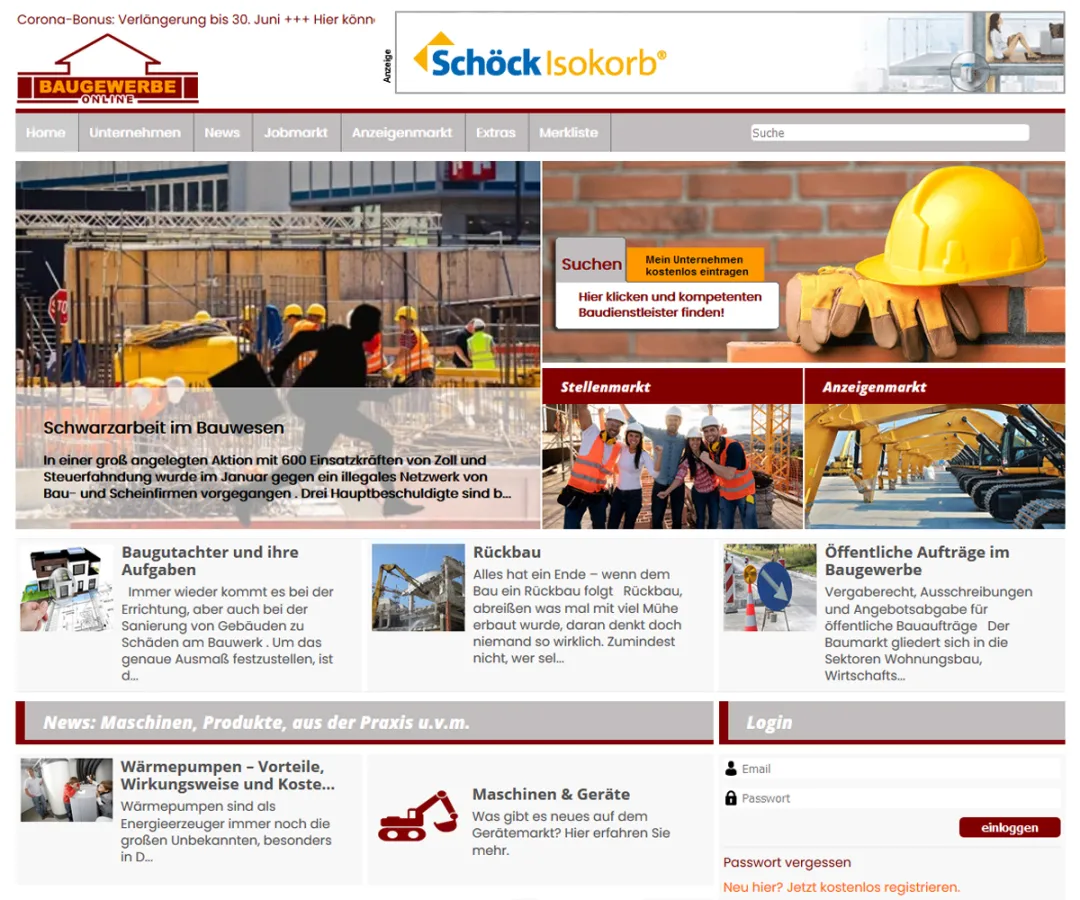 Relaunch Baugewerbe-Online.info