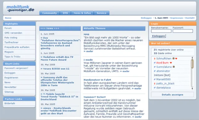 Bild: Relaunch auf mobilfunk-guenstiger.de - Erweiterte SMS-Funktionen als Mehrwert-Dienstleistung