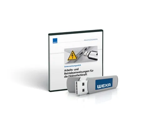 Bild: Neuer USB-Stick für die Elektrofachkraft zu Arbeits- und Betriebsanweisungen von WEKA MEDIA
