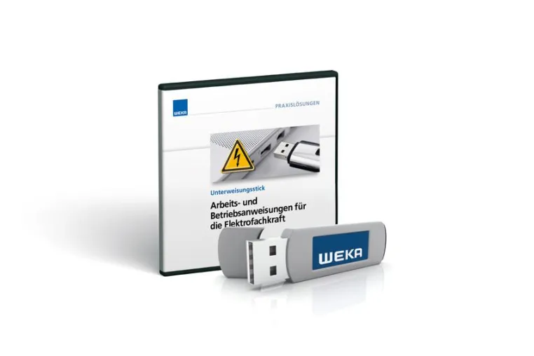 Bild: Neuer USB-Stick für die Elektrofachkraft zu Arbeits- und Betriebsanweisungen von WEKA MEDIA