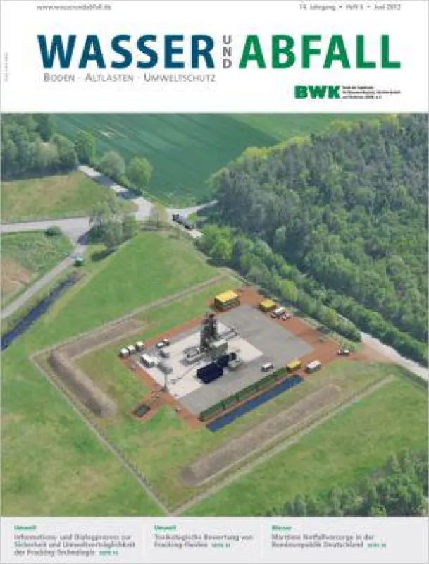 Coverabbildung der aktuellen Ausgabe 06/2012 der Fachzeitschrift Wasser und Abfall