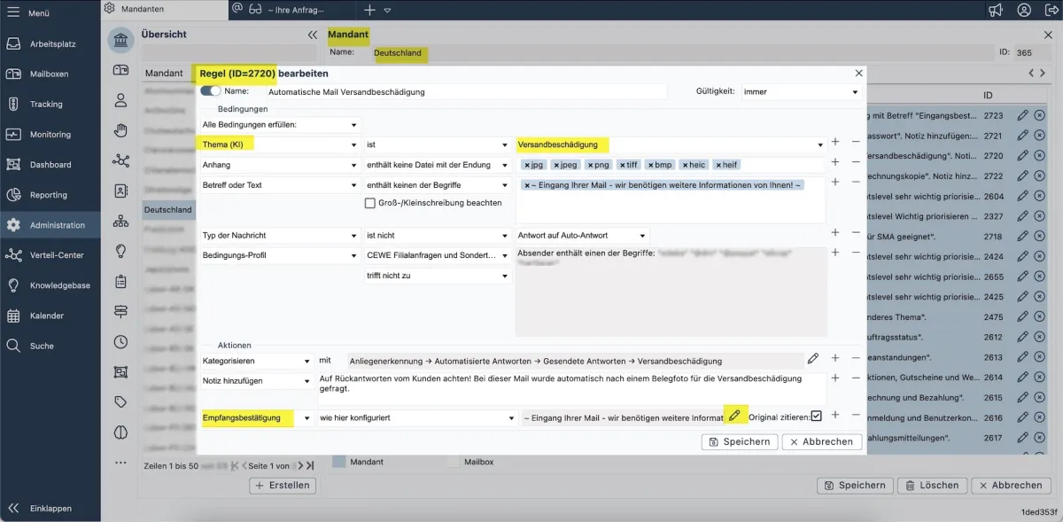KI-basiertes Regelwerk im CEWE Kundenservice (© inexso Gmbh)