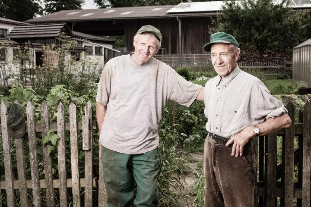 Tress und Freytag auf dem Demeter-Betrieb Steighof, Foto: Demeter BW