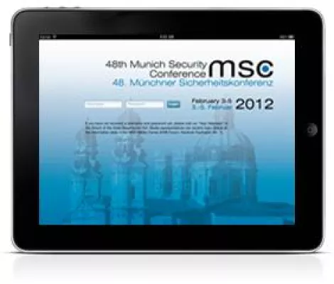 Bild: Sichere iPad-App für die 48. Münchner Sicherheitskonferenz