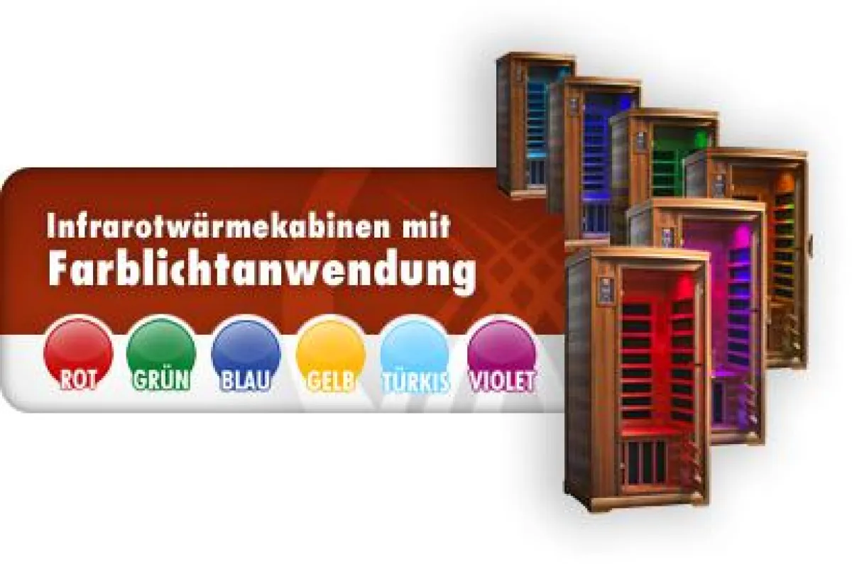 Farblichtskala der IR-Kabine von my-sauna GmbH