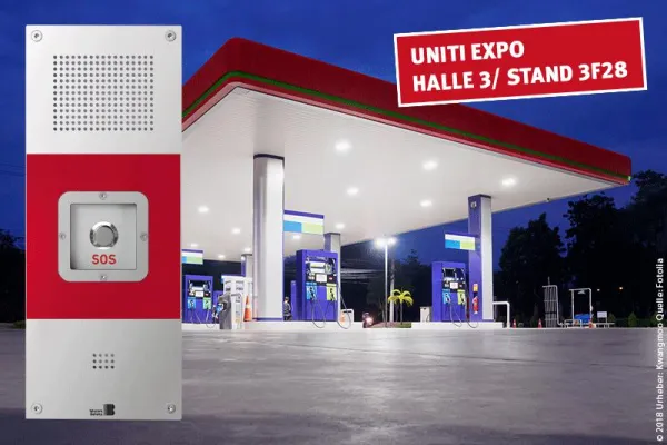Bild: Smarte Notrufsprechstellen von Telecom Behnke auf der UNITI expo 2018