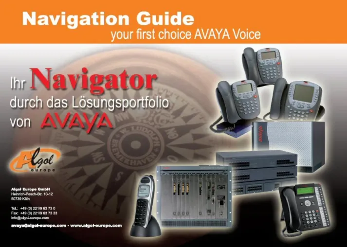 Bild: Exklusiv bei der Algol Europe GmbH - Der ultimative Avaya Navigation-Guide
