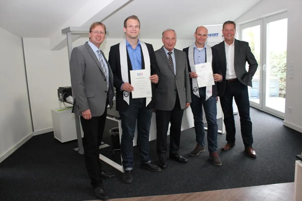 v.l. Andreas Schuhmann, Jan Breuer, Arnold Rückert, René Rückert und Lars Rückert.