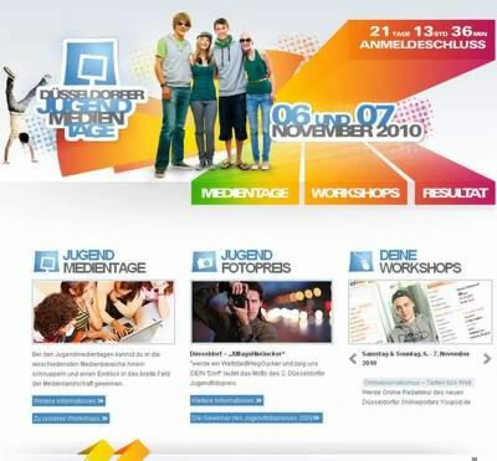 Weitere Informationen über die Düsseldorfer Jugendmedientage 2010 gibt es auf der offiziellen Website