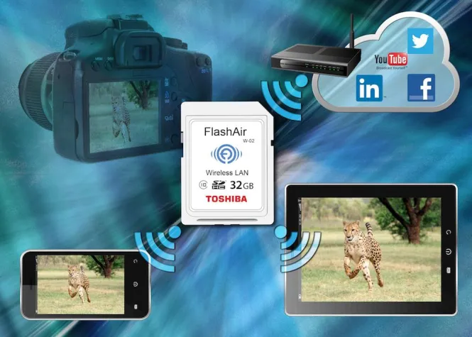 Bild: Toshiba präsentiert neue FlashAir-WLAN-SD-Karte mit 32 GB