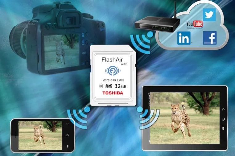 Bild: Toshiba präsentiert neue FlashAir-WLAN-SD-Karte mit 32 GB