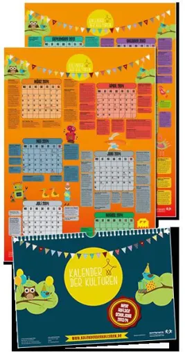 Neu für das Schuljahr 2016/17: Der Kalender der Kulturen Bild: Neu für das Schuljahr 2016/17: Der Kalender der Kulturen