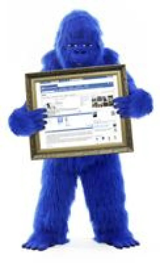 Das Maskottchen von stayblue: der bluerilla