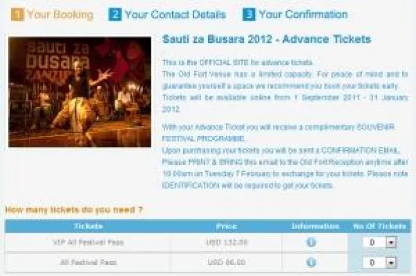Bild: zanzibar-islands.com: Erste & Offizielle Website für den Sauti za Busara 2012 Online Kartenvorverkauf