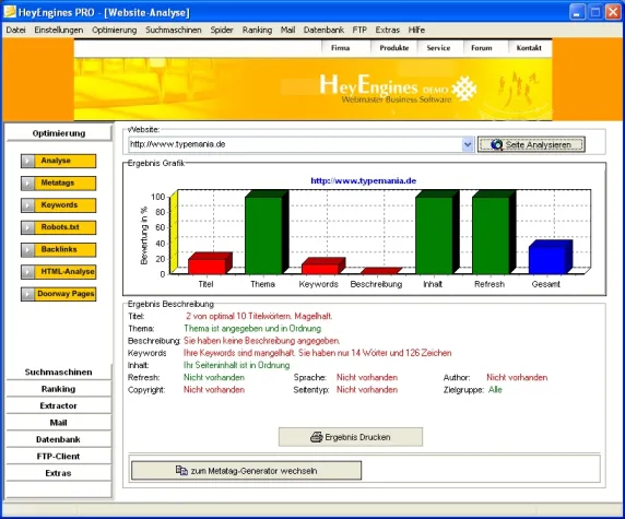 HeyEngines PRO 1.5: Homepage-Promotion bei 990 Suchdiensten Bild: HeyEngines PRO 1.5: Homepage-Promotion bei 990 Suchdiensten