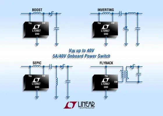 Bild: Linear Technology: 5A-DC/DC-Wandler liefert wahlweise eine positive oder negative geregelte Spannung