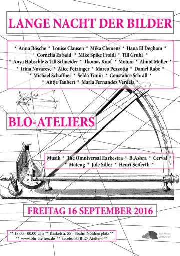 Bild: Das wird ein Fest! Frische Ideen für die Lange Nacht der Bilder am 16.09. in den BLO-Ateliers