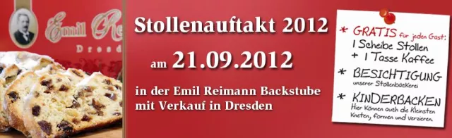 Bild: Feiern Sie mit Emil Reimann den Start in die Stollensaison. Stollenauftakt bei Emil Reimann am 21.09.2012
