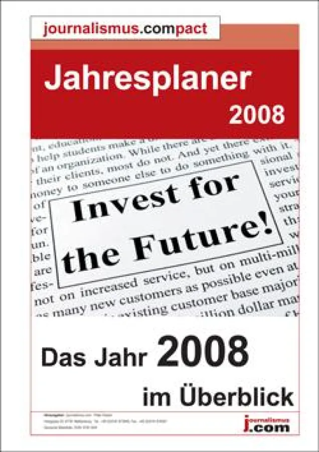 Die Terminvorschau : Über 1200 Ereignisse für das Jahr 2008
