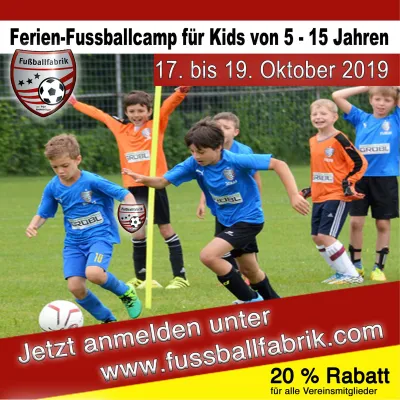 Bild: Fussballferiencamp beim 1. FCR 09 Bramsche vom 17.10 bis 19.10.2019