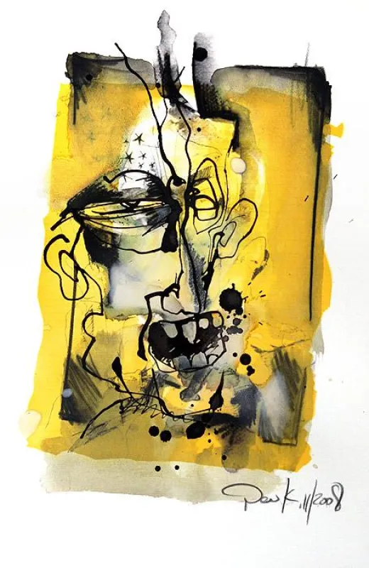 Zeichnung auf Papier, 32cm x 24cm, 2009, Peer Kriesel