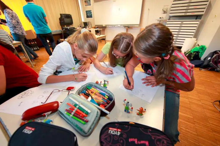 Bild: Comic-Unterricht mit Äffle und Pferdle