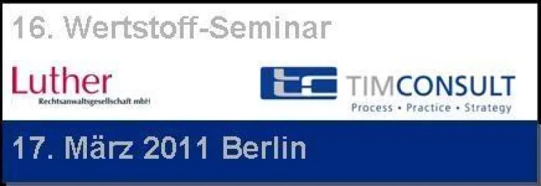 Bild: Erfolgreiches 16. Wertstoff-Seminar in Berlin