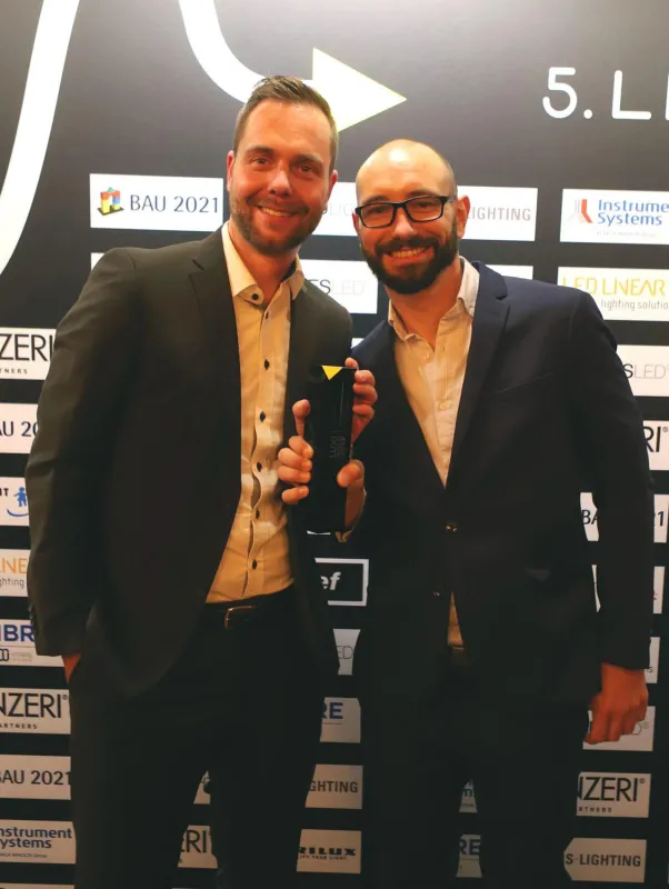 Stefan Eigner (li.) und Christoph Baumann (re.) nahmen den Innovationspreis in München entgegen