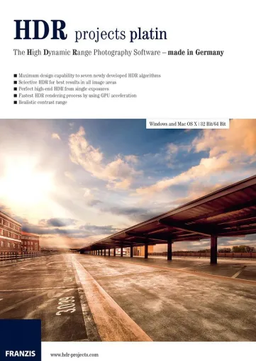 FRANZIS HDR projects platin in englisch für den internationalen Fotomarkt Bild: FRANZIS HDR projects platin in englisch für den internationalen Fotomarkt