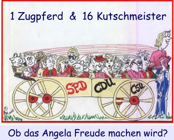 Bild: Ob das Angela Freude machen wird? (ATR-Karikatur)