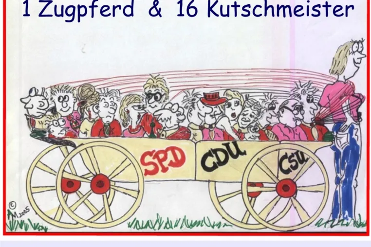 Bild: Ob das Angela Freude machen wird? (ATR-Karikatur)