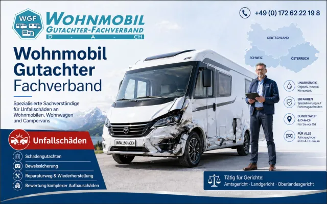 Bild: Wohnmobil Gutachter Spezialisten-Netzwerk im D-A-CH erweitert