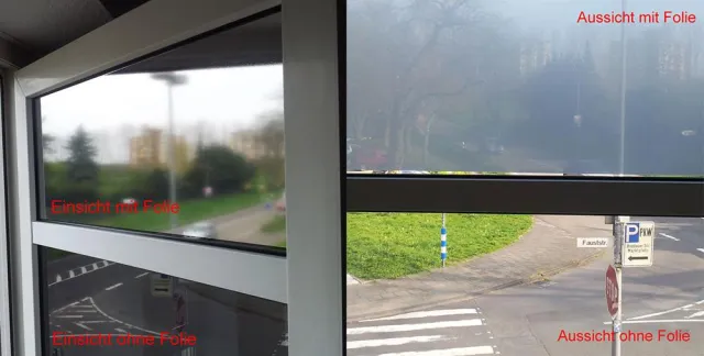 Bild: Neuartige Diskretionsfolien bieten Sichtschutz auch bei schlechteren Lichtverhältnissen