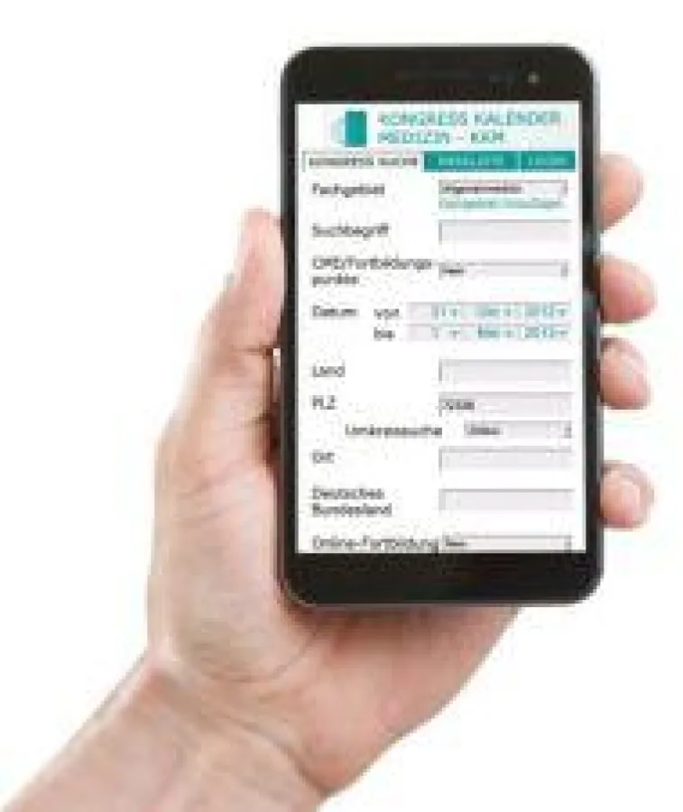 Medizinische Fortbildungen einfach finden auf Smartphone