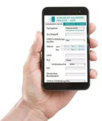 Bild: Medizinische Fortbildungen auf Smartphone planen - kongresse-medizin.de jetzt als mobile Version