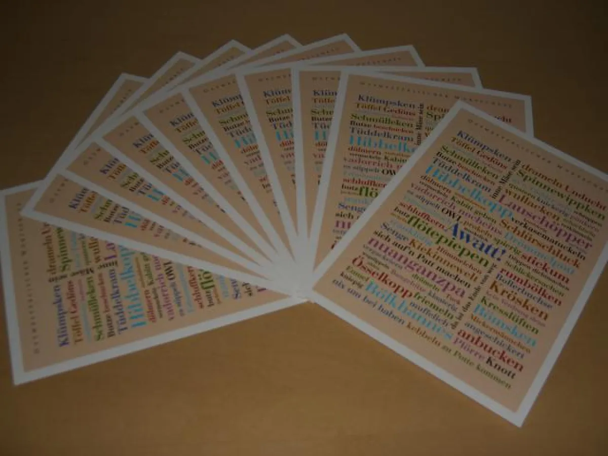 Die Postkarte im Format 125 x 176 mm