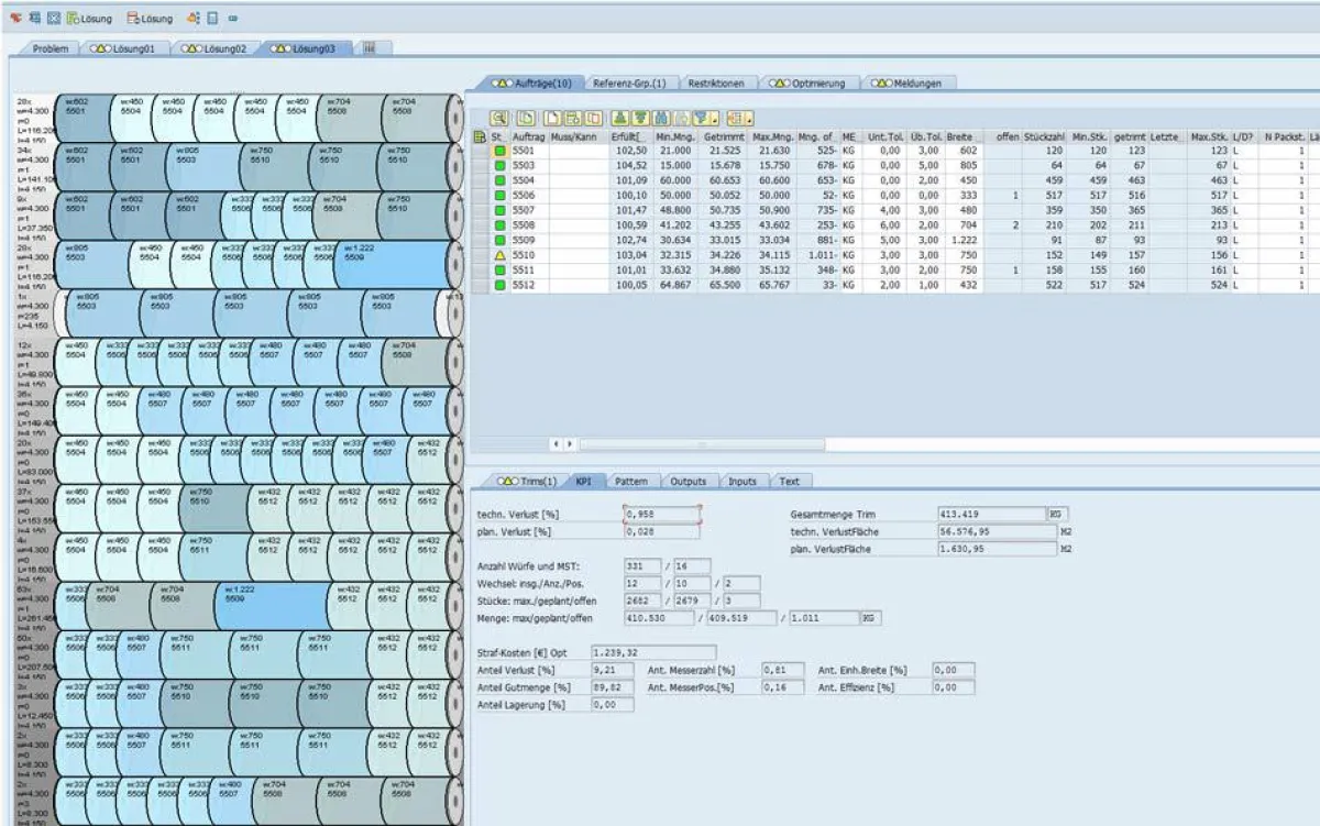 Die TRIM SUITE von T.CON integriert die Schneidplanung nahtlos in SAP-Software.