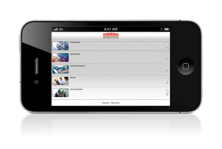 Bild: semikron.com für Smartphones - Website mobil verfügbar