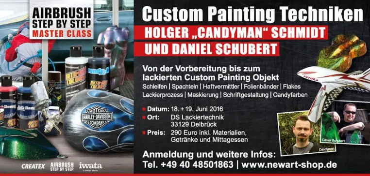 Custom Painting: Profi-Workshop für Airbrush-Fahrzeug-Lackierung Bild: Custom Painting: Profi-Workshop für Airbrush-Fahrzeug-Lackierung
