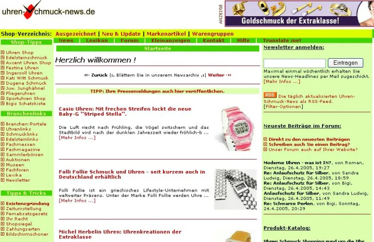 Bild: Unterstützung für die Uhren Schmuck Branche