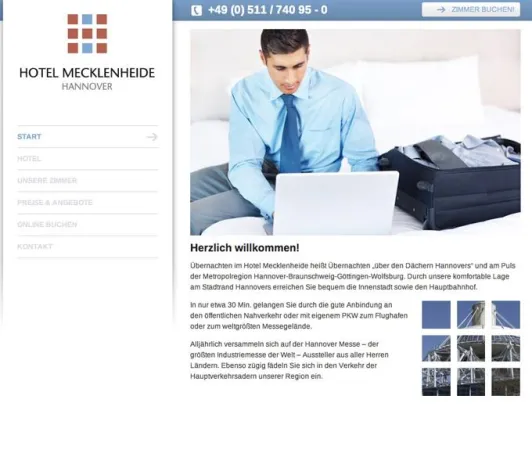 Bild: Neue Website für das Hotel Mecklenheide – schlichtes, edles und zeitsparendes Design durch karo media