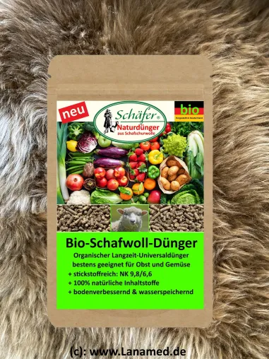 Bild: Neu: Bio Schafwolldünger aus deutscher Schafwolle von Schäfer Naturdünger
