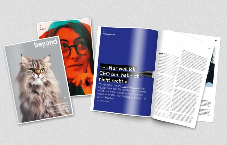 Bild: Neue Ausgabe des Fachmagazins BEYOND thematisiert Haltung in der organisationsinternen Kommunikation