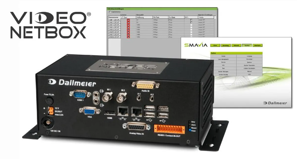Die VideoNetBox ist nun inklusive SMAVIA Recording Server