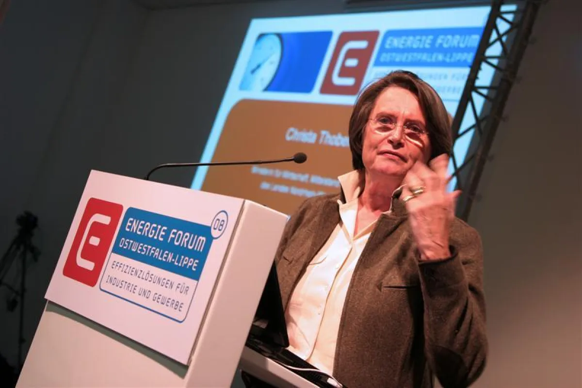 NRW-Wirtschaftsministerin Christa Thoben: „Wir müssen die mittelständischen Unternehmen auf den Effizienz-Trip bringen. Investitionen in Energieeffizienz bringen eine hohe Kapitalverzinsung“.