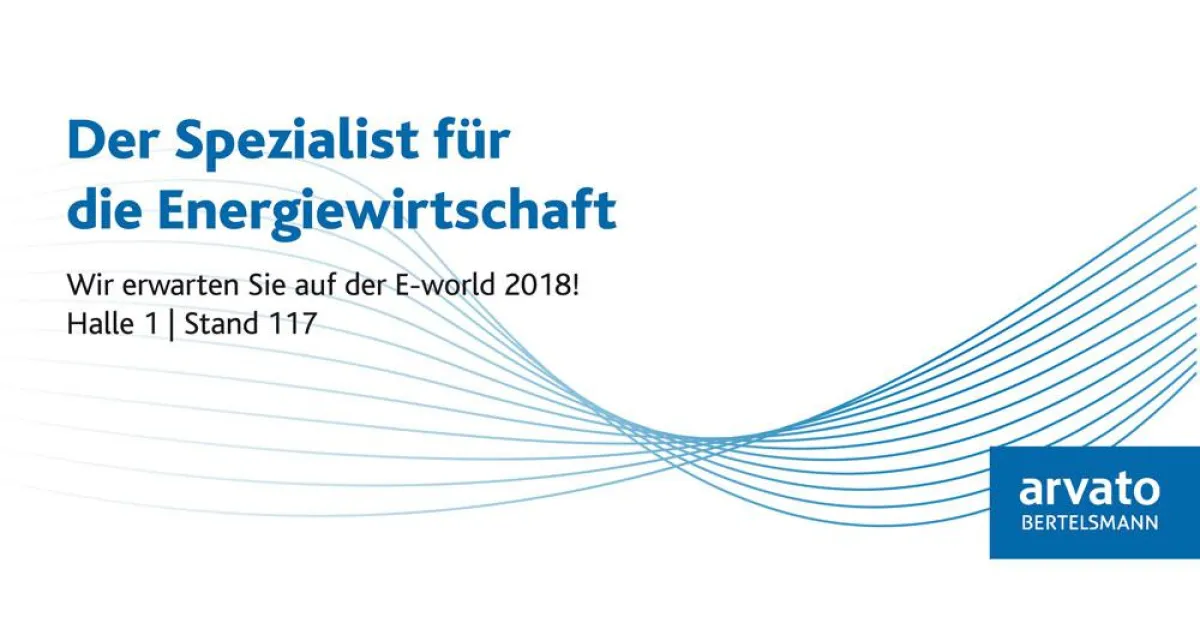 Arvato Systems ist als Spezialist für die Energiewirtschaft auf der E-world 2018