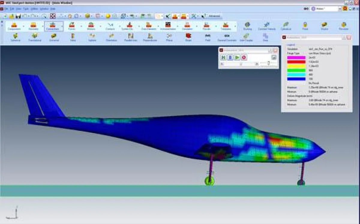 Simulation einer Landung mit SimXpert
