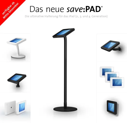 Werkstation stellt neue Halterungen für iPad und Tablet-PCs vor Bild: Werkstation stellt neue Halterungen für iPad und Tablet-PCs vor