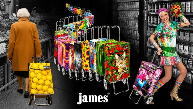 Bild: Design trifft Funktion – der Einkaufstrolley James® als Statement